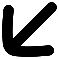 Line Arrow Diagonal Bottom Left Large Icon from Flex Solid Set