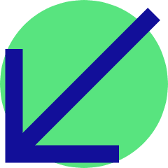 Line Arrow Diagonal Bottom Left Large Icon from Sharp Pop Set