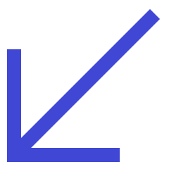 Line Arrow Diagonal Bottom Left Large Icon from Sharp Duo Set