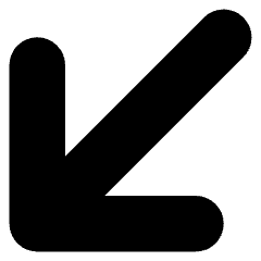 Line Arrow Diagonal Bottom Left Large Icon from Core Solid Set