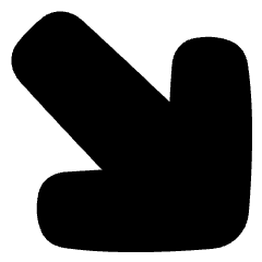 Line Arrow Diagonal Bottom Right Large Icon from Plump Solid Set
