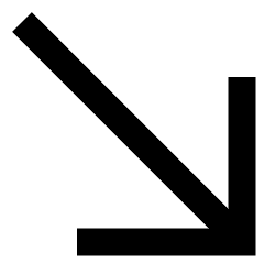 Line Arrow Diagonal Bottom Right Large Icon from Sharp Remix Set