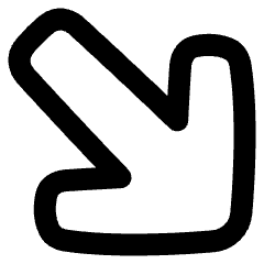 Line Arrow Diagonal Bottom Right Large Icon from Plump Remix Set