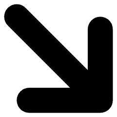 Line Arrow Diagonal Bottom Right Large Icon from Core Solid Set