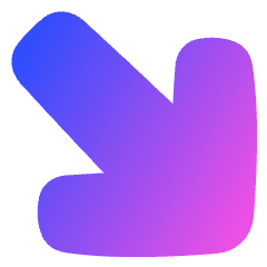 Line Arrow Diagonal Bottom Right Large Icon from Plump Gradient Set