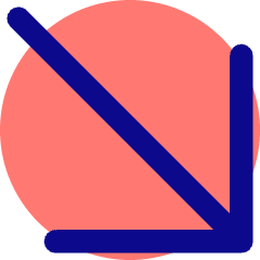 Line Arrow Diagonal Bottom Right Large Icon from Core Pop Set