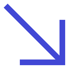 Line Arrow Diagonal Bottom Right Large Icon from Sharp Duo Set