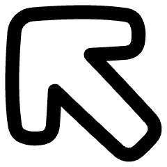 Line Arrow Diagonal Upper Left Large Icon from Plump Remix Set