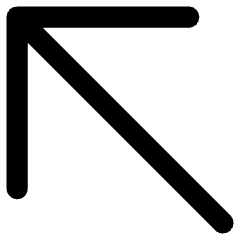 Line Arrow Diagonal Upper Left Large Icon from Core Remix Set