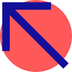 Line Arrow Diagonal Upper Left Large Icon from Sharp Pop Set