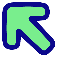 Line Arrow Diagonal Upper Left Large Icon from Plump Pop Set
