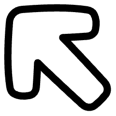 Line Arrow Diagonal Upper Left Large Icon from Plump Line Set