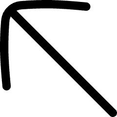Line Arrow Diagonal Upper Left Large Icon from Flex Line Set