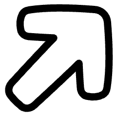 Line Arrow Diagonal Upper Right Large Icon from Plump Line Set