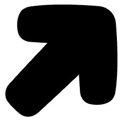 Line Arrow Diagonal Upper Right Large Icon from Plump Solid Set