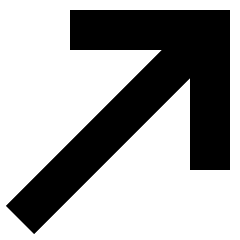 Line Arrow Diagonal Upper Right Large Icon from Sharp Solid Set