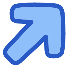 Line Arrow Diagonal Upper Right Large Icon from Plump Duo Set