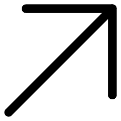 Line Arrow Diagonal Upper Right Large Icon from Core Line Set