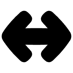Line Arrow Horizontal Large Icon from Plump Solid Set