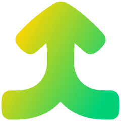 Line Arrow Merge Vertical Large Icon from Plump Gradient Set