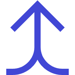 Line Arrow Merge Vertical Large Icon from Sharp Duo Set