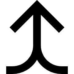 Line Arrow Merge Vertical Large Icon from Sharp Remix Set