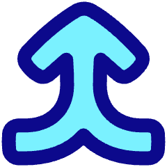 Line Arrow Merge Vertical Large Icon from Plump Pop Set