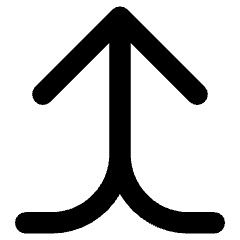 Line Arrow Merge Vertical Large Icon from Core Remix Set