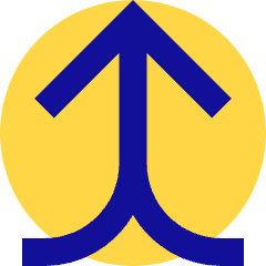 Line Arrow Merge Vertical Large Icon from Sharp Pop Set