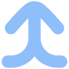 Line Arrow Merge Vertical Large Icon from Flex Flat Set