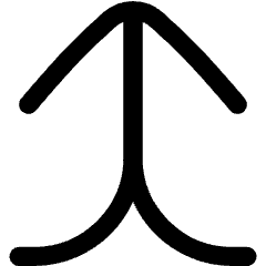 Line Arrow Merge Vertical Large Icon from Flex Line Set