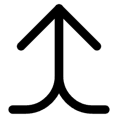 Line Arrow Merge Vertical Large Icon from Core Line Set
