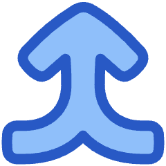 Line Arrow Merge Vertical Large Icon from Plump Duo Set