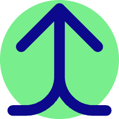 Line Arrow Merge Vertical Large Icon from Core Pop Set