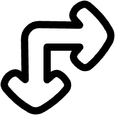 Line Arrow Top Left Corner Large Icon from Plump Line Set