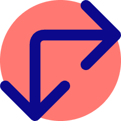 Line Arrow Top Left Corner Large Icon from Core Pop Set