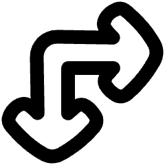 Line Arrow Top Left Corner Large Icon from Plump Remix Set