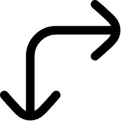 Line Arrow Top Left Corner Large Icon from Flex Line Set