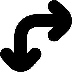Line Arrow Top Left Corner Large Icon from Flex Solid Set