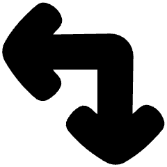 Line Arrow Top Right Corner Large Icon from Plump Solid Set