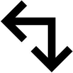 Line Arrow Top Right Corner Large Icon from Sharp Remix Set