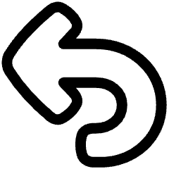 Line Arrow Turn Backward Large Icon from Plump Line Set