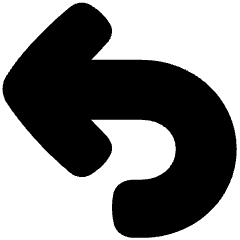 Line Arrow Turn Backward Large Icon from Plump Solid Set