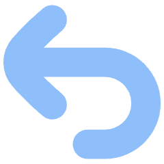 Line Arrow Turn Backward Large Icon from Flex Flat Set