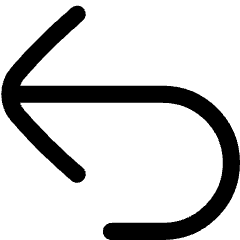 Line Arrow Turn Backward Large Icon from Flex Line Set