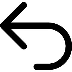 Line Arrow Turn Backward Large Icon from Core Remix Set