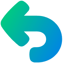 Line Arrow Turn Backward Large Icon from Plump Gradient Set