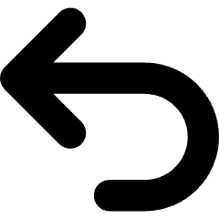 Line Arrow Turn Backward Large Icon from Core Solid Set