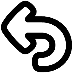 Line Arrow Turn Backward Large Icon from Plump Remix Set