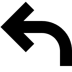 Line Arrow Turn Backward Large Icon from Sharp Solid Set